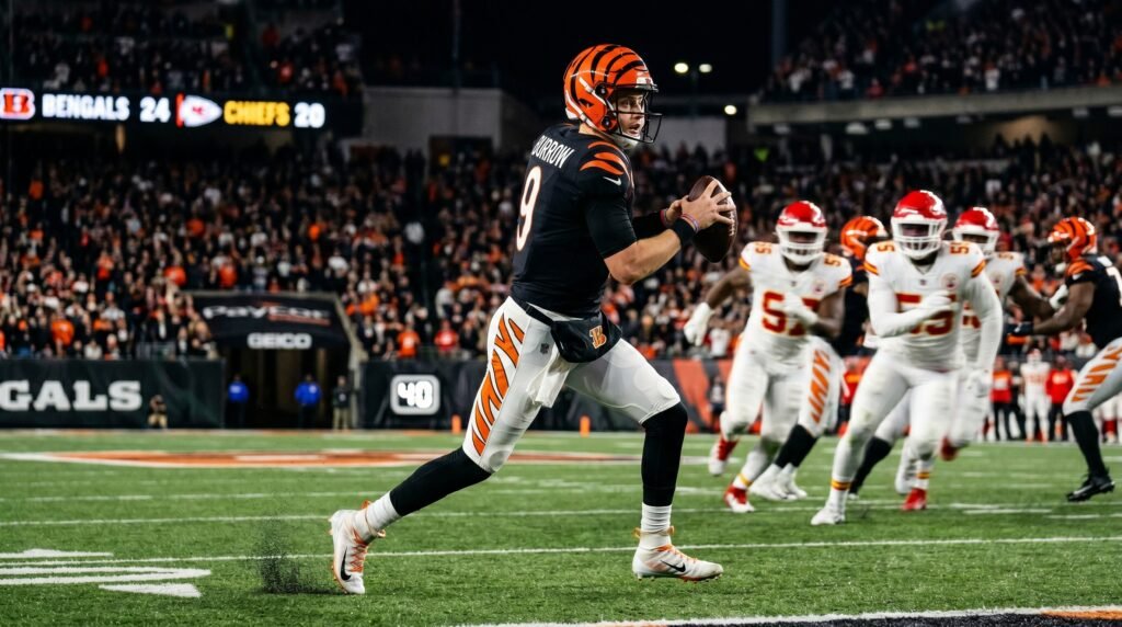 Steelers Joe Burrow Trade Proposal: Reality or Fantasy? a high action cinematic shot of 202606242109