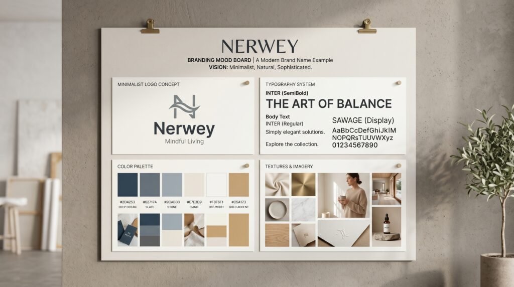 Nerwey Meaning, Uses & Framework in 2026 a modern branding mood board 202606201819
