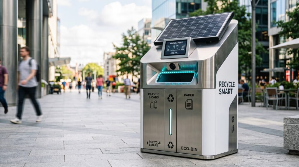a sleek, modern smart recycling 202606221736