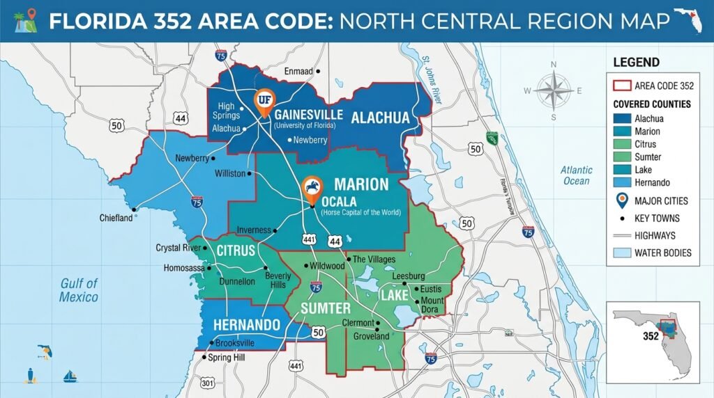 florida 352 area code map 202606262258